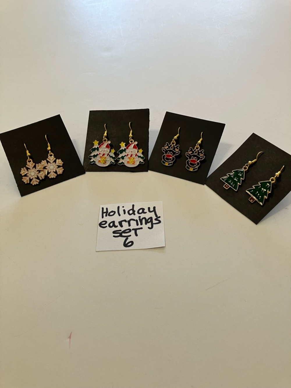 Fun Holiday New Enamel Earrings Set 6